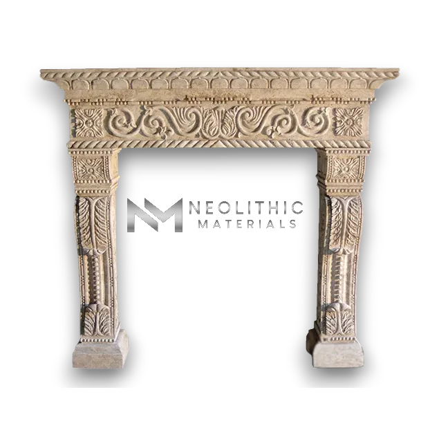 Limestone Fireplace Mantel